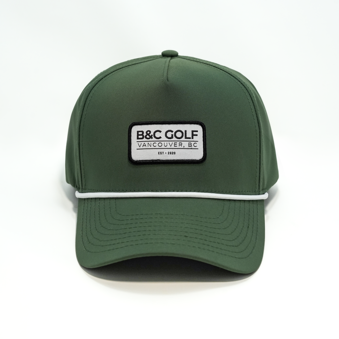 B&C Golf rope hat in olive green