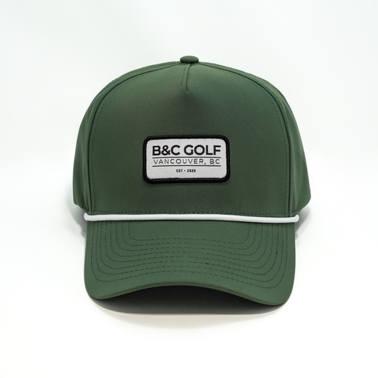 B&C Golf rope hat in olive green