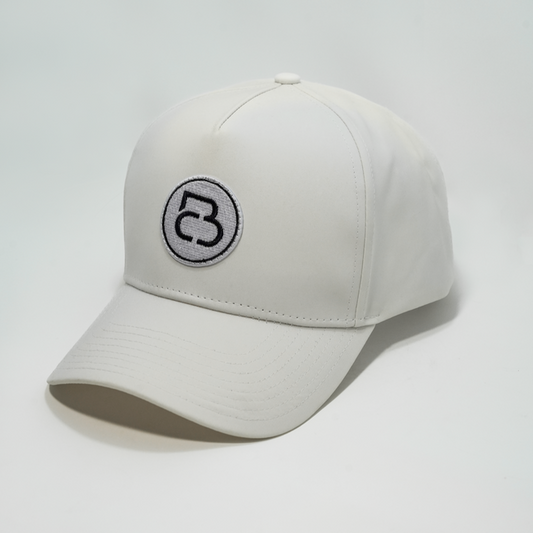 B&C Golf Classic snapback hat in cream white