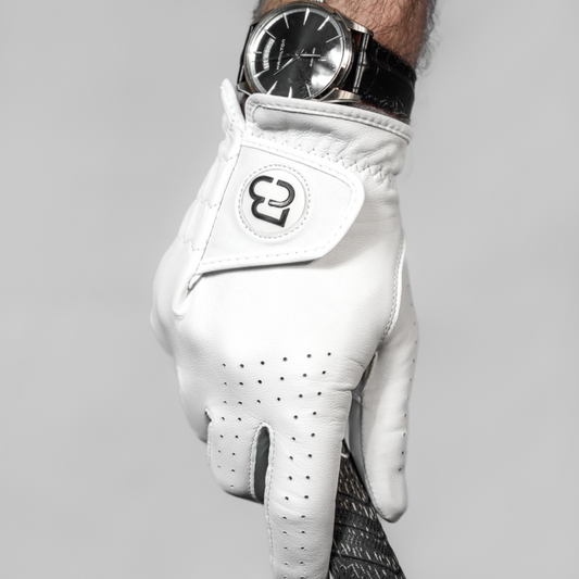 B&C Golf Proto I cabretta leather golf glove in classic white